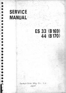 Sankyo ES 33 manual. Camera Instructions.